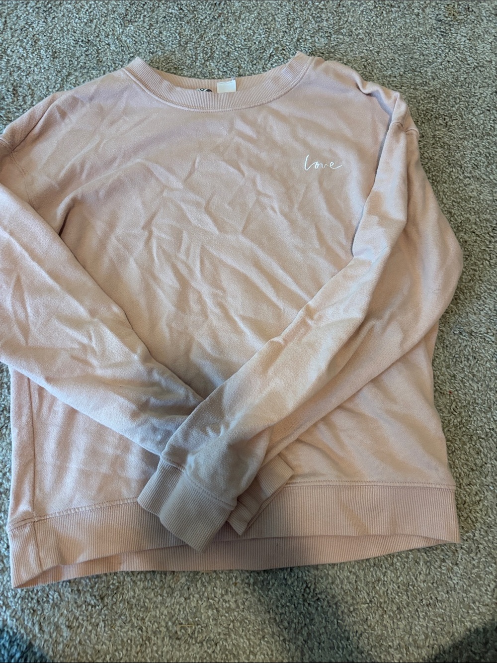 H&M Light Pink Crewneck Sweatshirt